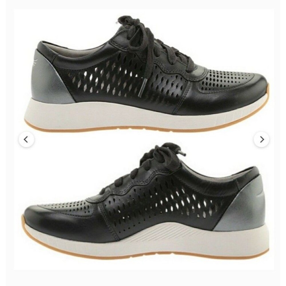 DANSKO CHARLIE BLACK PERFORATED LEATHER FASHION SNEAKERS SZ EU39 (8.5-9 US)